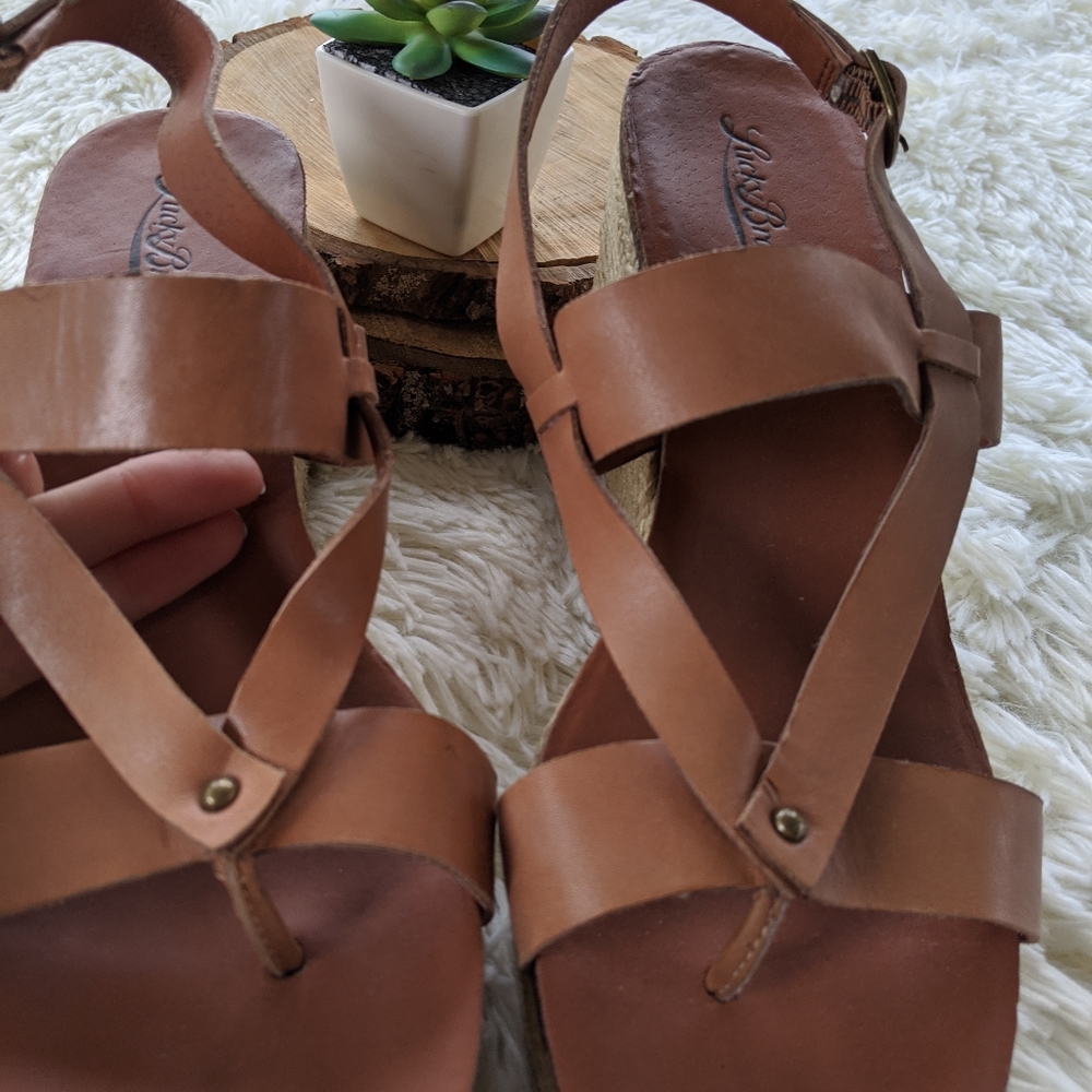 Lucky Brand Leather Espadrilles Sandal 8.5 - Picture 5 of 10